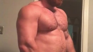 Sexy Big Dick Musclebear Flexing Naked P1 Hot Alpha Bear OnlyfansBeefBeast 