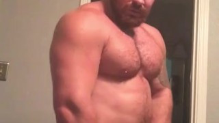 Sexy Big Dick Musclebear Flexing Naked P1 Hot Alpha Bear OnlyfansBeefBeast 