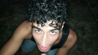 Cum on face - facial public POV