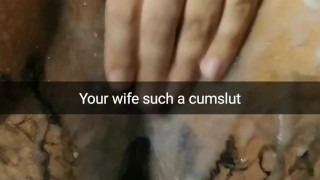 My wife become a cum addicted whore and cumslut for breeding [Cuckold. Snapchat]