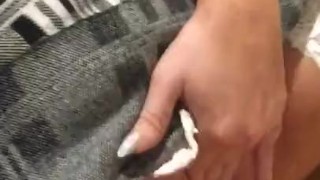 Voyeur teen with big tits squirts