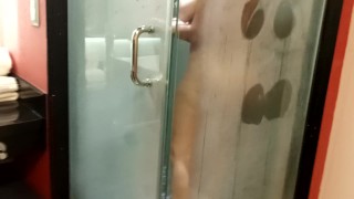My baby taking a shower