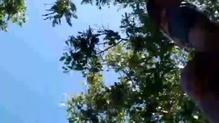 Jerking off next to the highway in my briefs and get caught