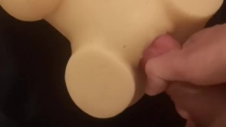 Tip teasing huge cumshot 