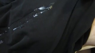 upside down cumshot into my own mouth and face and shirt