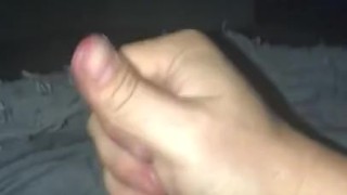 Stroking Hard Uncut Dick To Intense Big Load Orgasm 