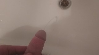 Peeing in sink 