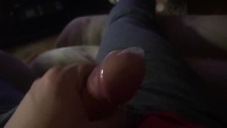 Jerking off in a rubber 