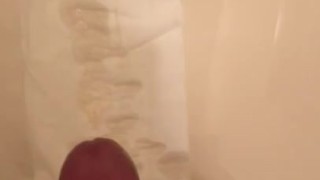Japanese masturbating with cum