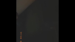 Thick white girl plays with pretty hairy pussy outside 