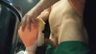 Whore Mouthfucked as fuck in the bathroom