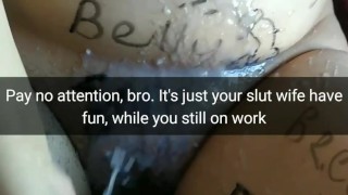 Your wife have some fun in your bed, while you stay late at work trying make more money for her