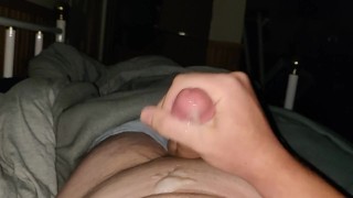 Masturbating until large cumshot on myself