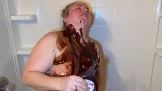 Chocolate syrup play