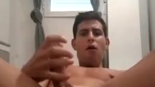 Young tattoed boy enjoying dildo