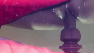 Beautiful teen fucks in front of the mirror