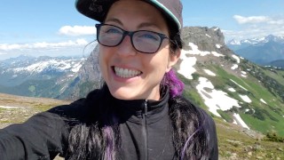 Sweaty Pussy Pissing At the Summit