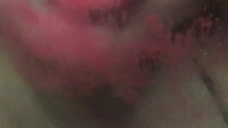 Red Lip Glass Kissing