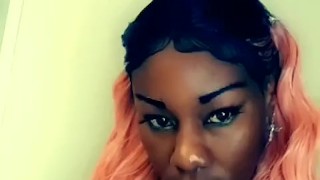 Pink hair doll