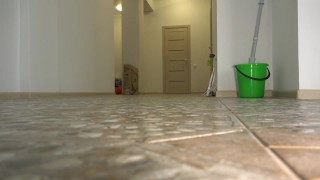 Observation of plump legs in the office hallway Foot fetish and ASMR