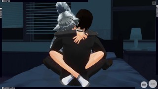 3D your girlfriend loves and hugs you