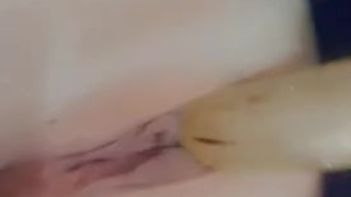 Masturbating Teen Plays With Fruit .. Wants To Fuck