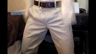 Almost Caught Stripping and Jerking Off at the Office