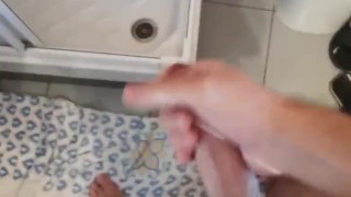 Young skinny guy with a big dick cum 