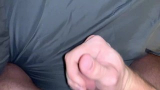 HUGE Cumshot IN BED! Intense Moaning (Solo Male)