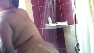Showering at my friends house
