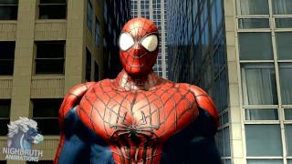 Spidermans Muscle And Cock Growth