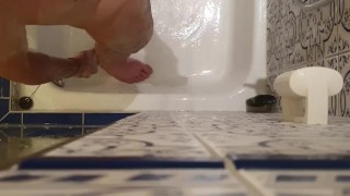  Can't resist touching my cock, when I'm under shower