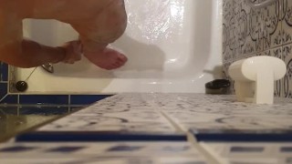  Can't resist touching my cock, when I'm under shower
