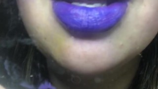 Purple Glass Kissing