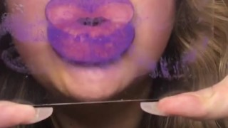 Purple Glass Kissing