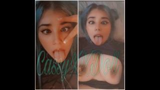 Neko pleases herself for daddy