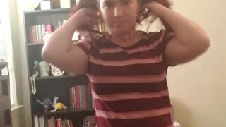 Teen strips for daddy!