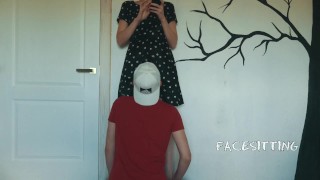 Mistress orders to lick pussy to orgasm while reading a book, cunnilingus in the office –Facesitting