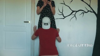 Mistress orders to lick pussy to orgasm while reading a book, cunnilingus in the office –Facesitting