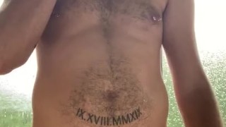Piss outside after whiskey