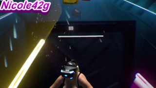 Nicole42g plays Beat Saber. S1 Ep1b: "Boundless" Playing in Bra! Difficulty Normal:)