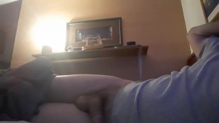 Playing with soft cock