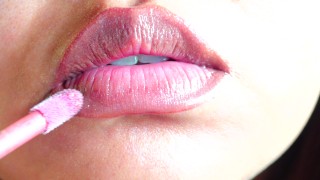 Pink Lips: Light Lip Gloss Fetish