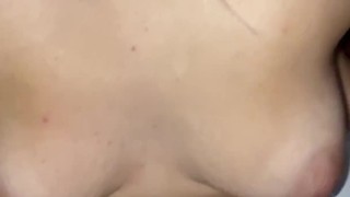 He felt that my Russian pussy is wet after shower