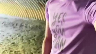 Almost Caught Jerking Under Bridge