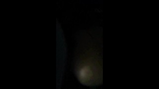 Fucking Ebony while her Roomate on Opposite Couch in Living Room