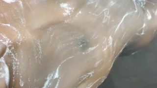 Rubbing soap on myself : shower preview