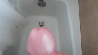 Cum in the bathtub