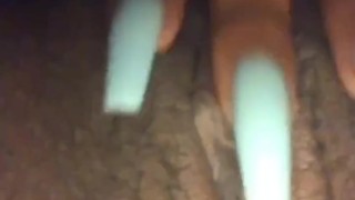 Pretty ebony pussy after masturbating 
