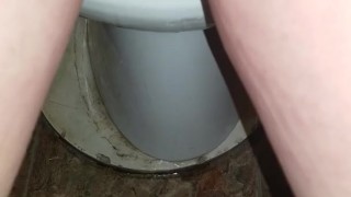 Sneaky desperate piss on floor
